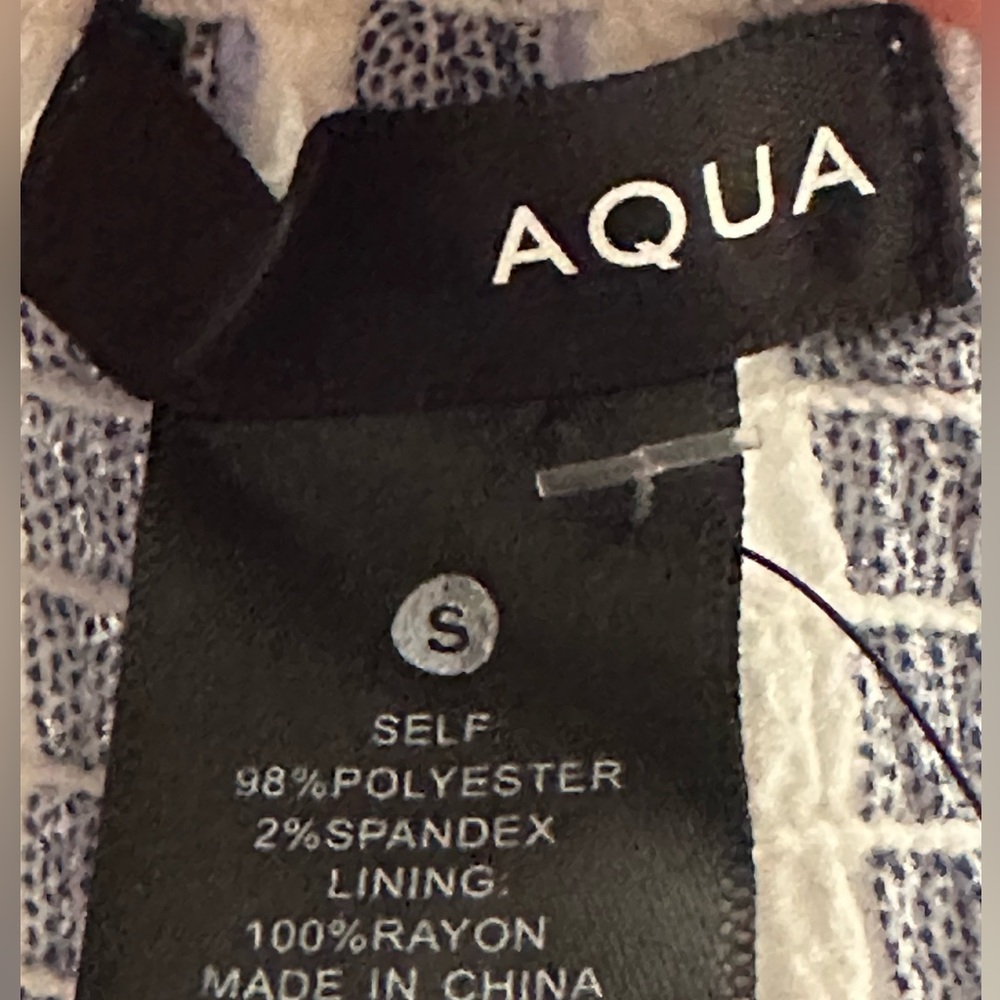 Aqua Brand Striped Crop Top Navy/white  Sz S - Picture 5 of 5